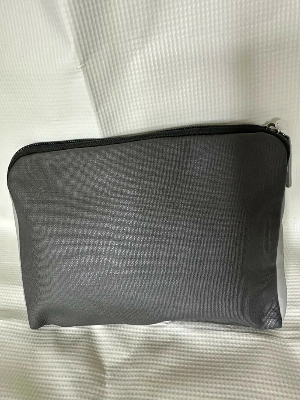 Tumi For Delta Soft Zippered Travel Toiletry Pouch Case Only Grey Two Tone